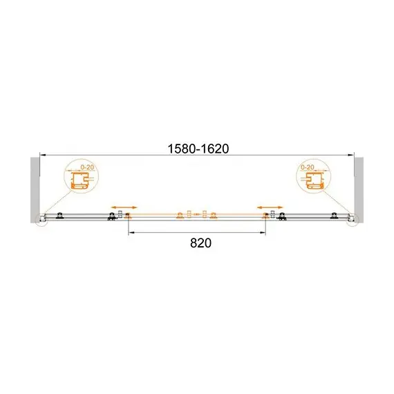 ДУШЕВАЯ ДВЕРЬ CEZARES ANIMA BF-2 160