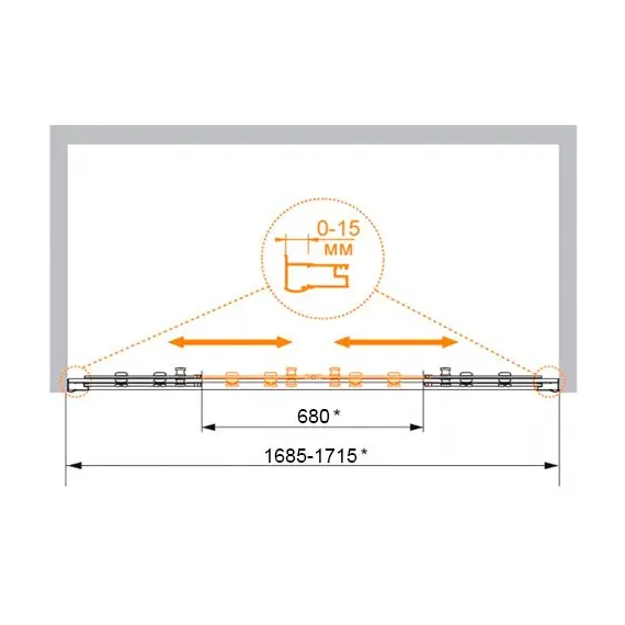 ДУШЕВАЯ ДВЕРЬ CEZARES PRATICO-BF-2 170