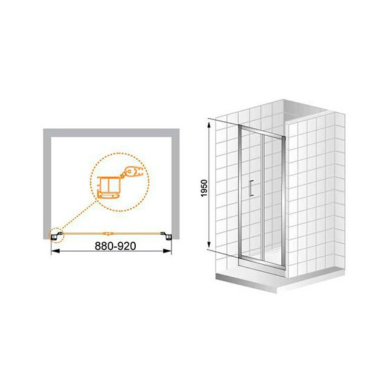 ДУШЕВАЯ ДВЕРЬ CEZARES ANIMA BS 90 ДУШЕВАЯ ДВЕРЬ CEZARES ANIMA BS 90