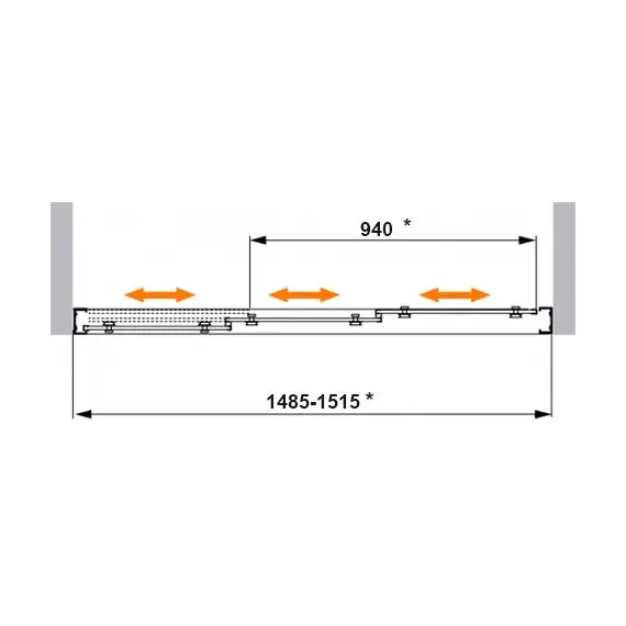 ШТОРКА ДЛЯ ВАННЫ CEZARES FAMILY V3 150/140