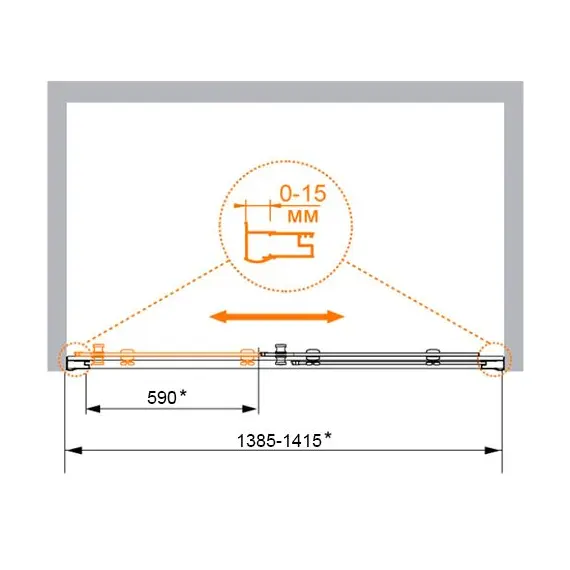 ДУШЕВАЯ ДВЕРЬ CEZARES PRATICO-BF-1 140