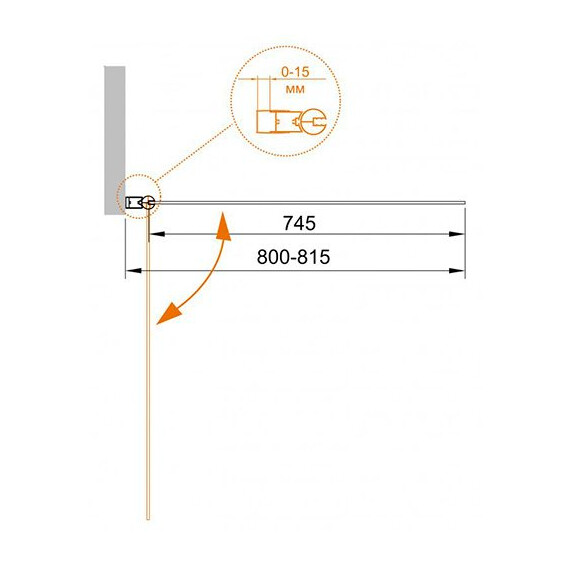 ШТОРКА ДЛЯ ВАННЫ CEZARES ECO-V-1 80/140