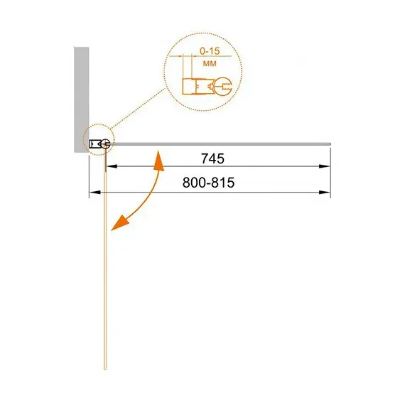ШТОРКА ДЛЯ ВАННЫ CEZARES ECO-V-1 80/140