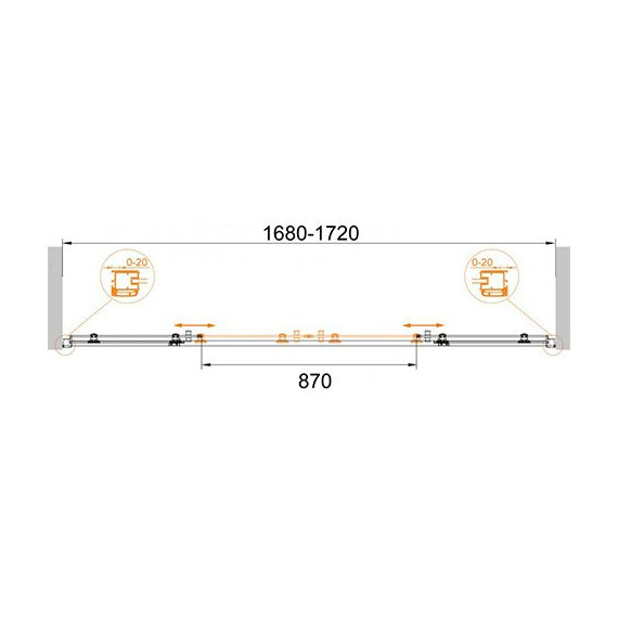 ДУШЕВАЯ ДВЕРЬ CEZARES ANIMA BF-2 170