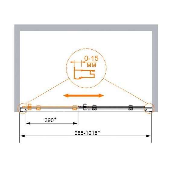 ДУШЕВАЯ ДВЕРЬ CEZARES PRATICO-BF-1 100