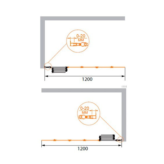 ШТОРКА ДЛЯ ВАННЫ CEZARES PRATICO-V-5 120/140
