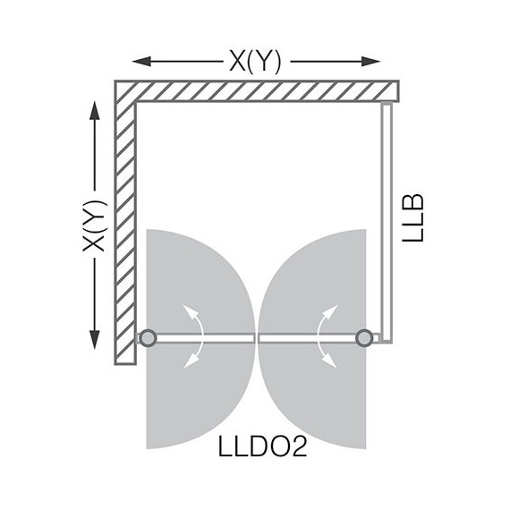 ДУШЕВОЙ УГОЛОК ROLTECHNIK LEGA LINE LLDO2/1000+LLB 800