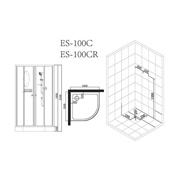 КАБИНА ДУШЕВАЯ ESBANO EST-100 C