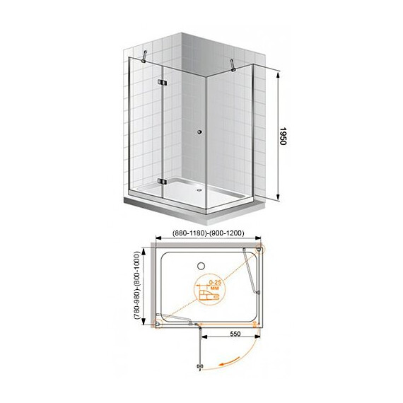 ДУШЕВОЙ УГОЛОК CEZARES VERONA AH1 120/100