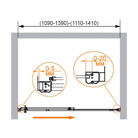 ДУШЕВАЯ ДВЕРЬ CEZARES RETRO BF-1 120