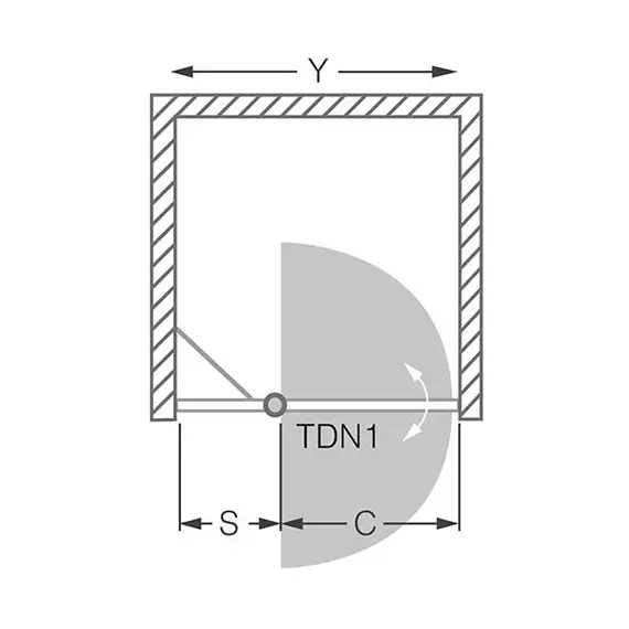 ДУШЕВАЯ ДВЕРЬ ROLTECHNIK TOWER LINE TDN1/1000
