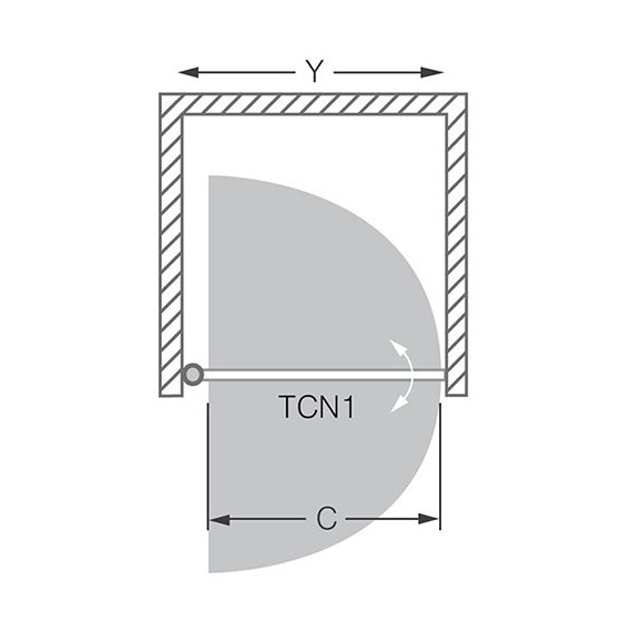 ДУШЕВАЯ ДВЕРЬ ROLTECHNIK TOWER LINE TCN1/1000