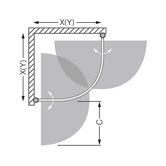 ДУШЕВОЙ УГОЛОК ROLTECHNIK TOWER LINE TR1/1000