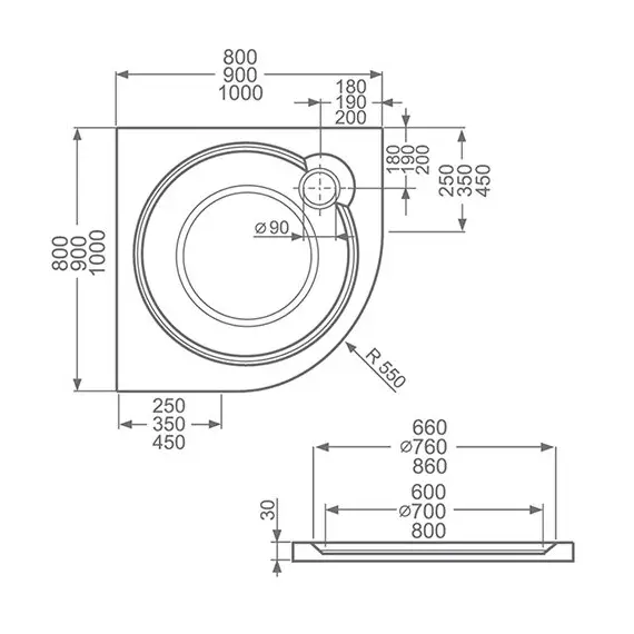 ДУШЕВОЙ ПОДДОН ROLTECHNIK TAHITI-M 100