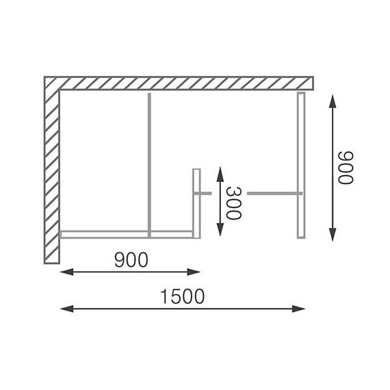 ДУШЕВОЙ УГОЛОК ROLTECHNIK WALK IN LINE WALK I/1500