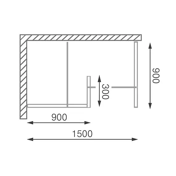 ДУШЕВОЙ УГОЛОК ROLTECHNIK WALK IN LINE WALK I/1500
