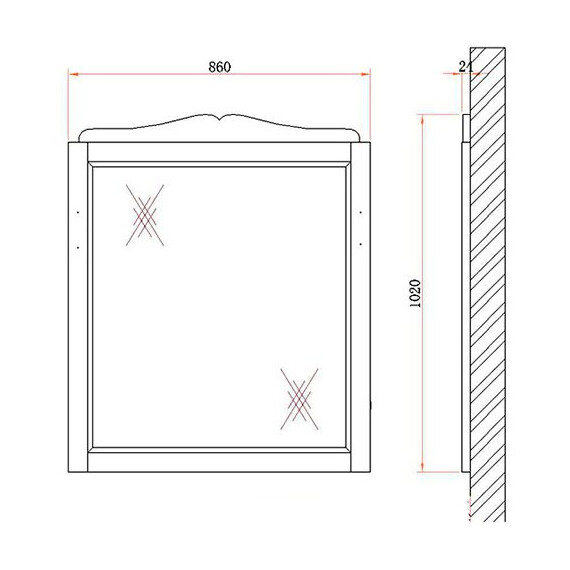 ЗЕРКАЛО BELBAGNO NOVANTA 91