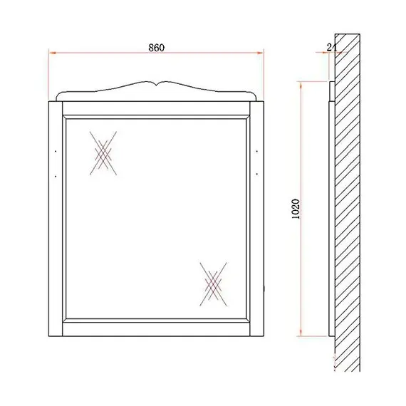 ЗЕРКАЛО BELBAGNO NOVANTA 91