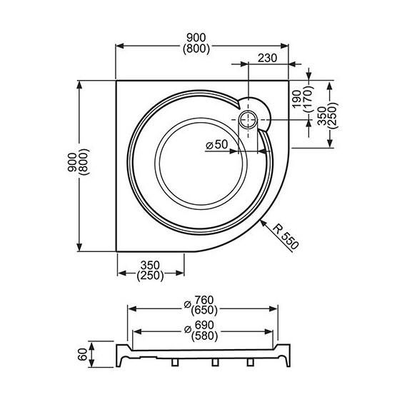 ДУШЕВОЙ ПОДДОН ROLTECHNIK SANIPRO DREAM-FLAT 80 ДУШЕВОЙ ПОДДОН ROLTECHNIK SANIPRO DREAM-FLAT 80