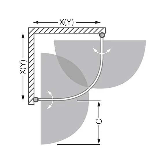 ДУШЕВОЙ УГОЛОК ROLTECHNIK TOWER LINE TR1/900