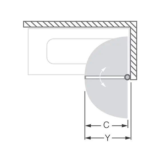 ШТОРКА ДЛЯ ВАННЫ ROLTECHNIK SWING/850