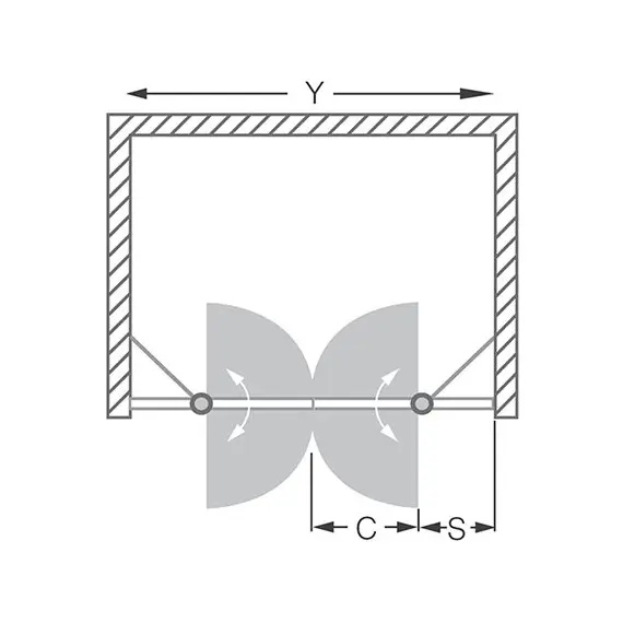 ДУШЕВАЯ ДВЕРЬ ROLTECHNIK TOWER LINE TDN2/1400