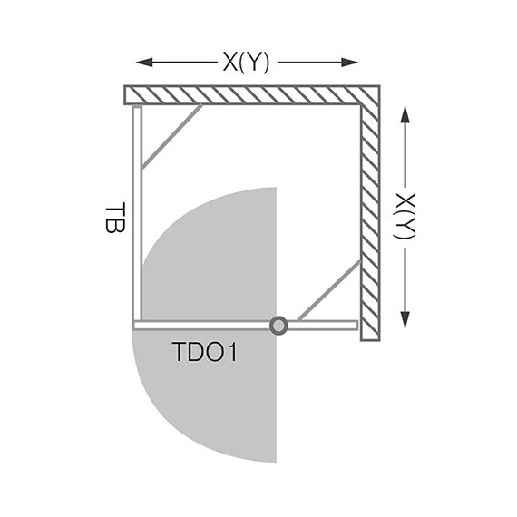 ДУШЕВОЙ УГОЛОК ROLTECHNIK TOWER LINE TDO1/1100+TB/800