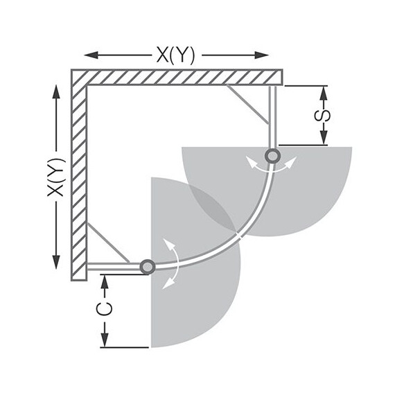 ДУШЕВОЙ УГОЛОК ROLTECHNIK TOWER LINE TR2/1000