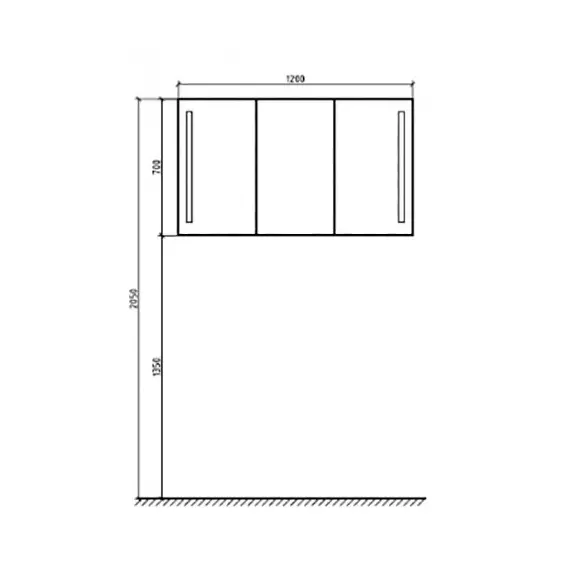 ЗЕРКАЛЬНЫЙ ШКАФ BELBAGNO SPC-3A-DL-BL-1200