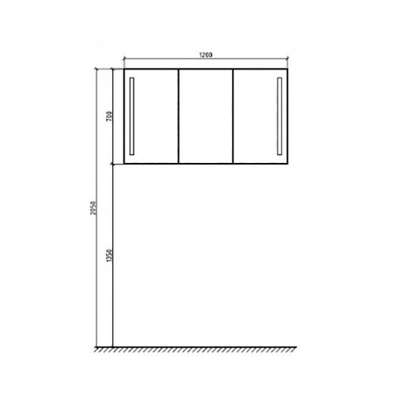 ЗЕРКАЛЬНЫЙ ШКАФ BELBAGNO SPC-3A-DL-BL-1200