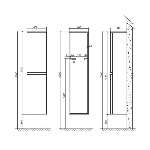 МЕБЕЛЬ ДЛЯ ВАННОЙ BELBAGNO ENERGIA-N 60 НАПОЛЬНАЯ
