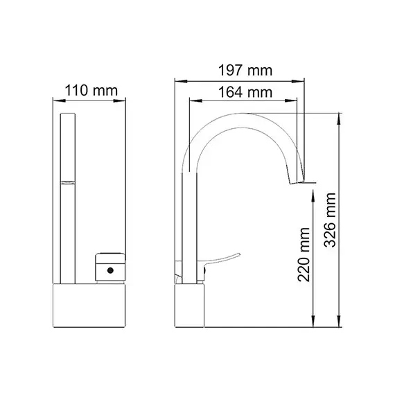 СМЕСИТЕЛЬ ДЛЯ КУХНИ С ПОВОРОТНЫМ ИЗЛИВОМ WASSERKRAFT ALLER 1067 WHITE