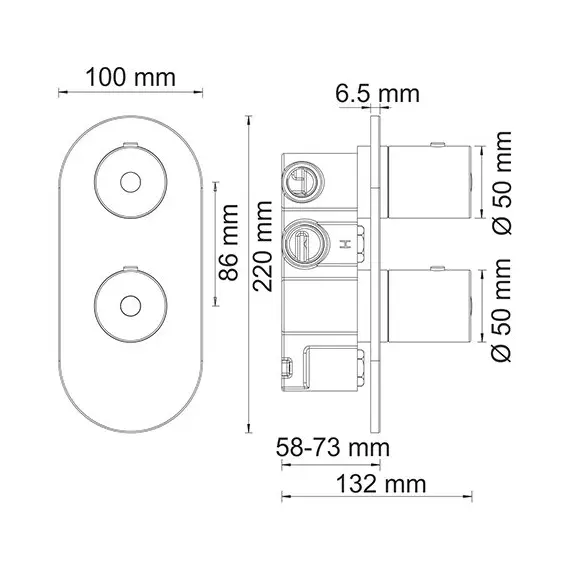 ТЕРМОСТАТИЧЕСКИЙ СМЕСИТЕЛЬ ДЛЯ ДУША WASSERKRAFT BERKEL 4833 THERMO