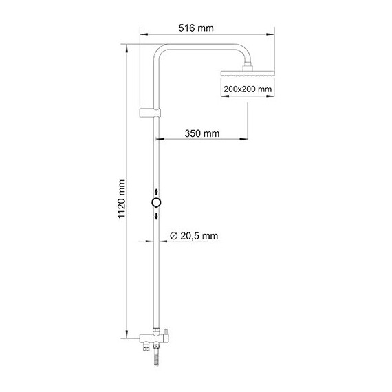 ДУШЕВОЙ КОМПЛЕКТ 112Х51,6 СМ WASSERKRAFT A040 ДУШЕВОЙ КОМПЛЕКТ 112Х51,6 СМ WASSERKRAFT A040