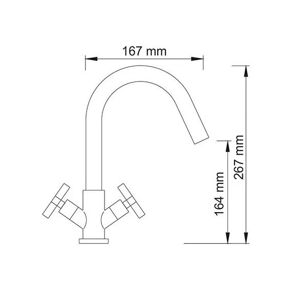 СМЕСИТЕЛЬ ДЛЯ РАКОВИНЫ WASSERKRAFT WESER 7803