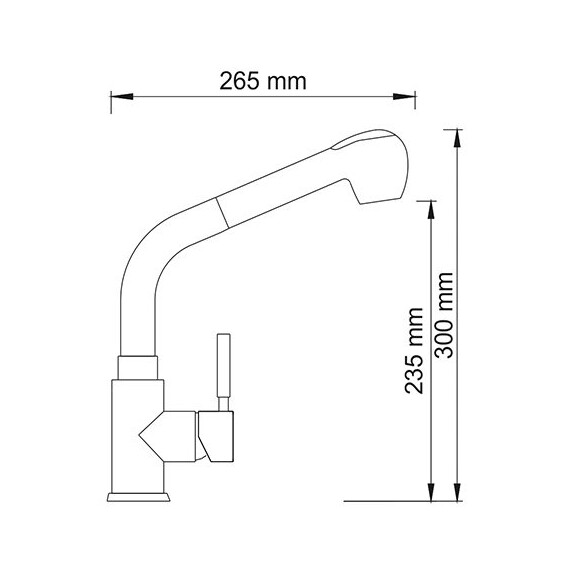 СМЕСИТЕЛЬ ДЛЯ КУХНИ С ВЫДВИЖНОЙ ЛЕЙКОЙ WASSERKRAFT MAIN 4166