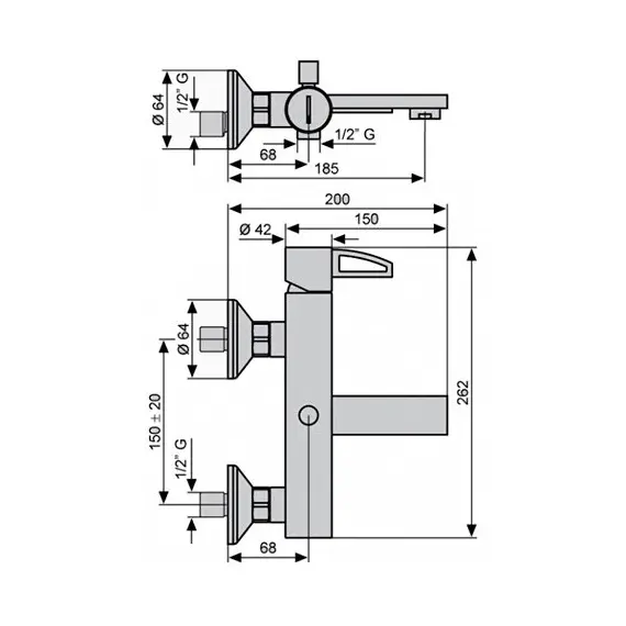 СМЕСИТЕЛЬ ДЛЯ ВАННЫ EMMEVI ADE CR78001LA
