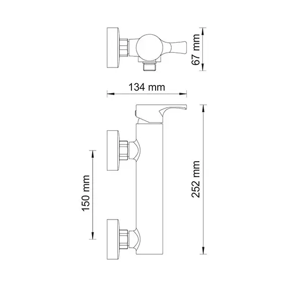 СМЕСИТЕЛЬ ДЛЯ ДУША WASSERKRAFT BERKEL 4802