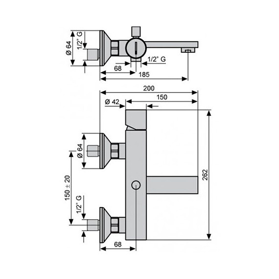 СМЕСИТЕЛЬ ДЛЯ ВАННЫ EMMEVI ADE CR78001