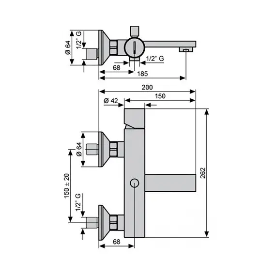 СМЕСИТЕЛЬ ДЛЯ ВАННЫ EMMEVI ADE CR78001