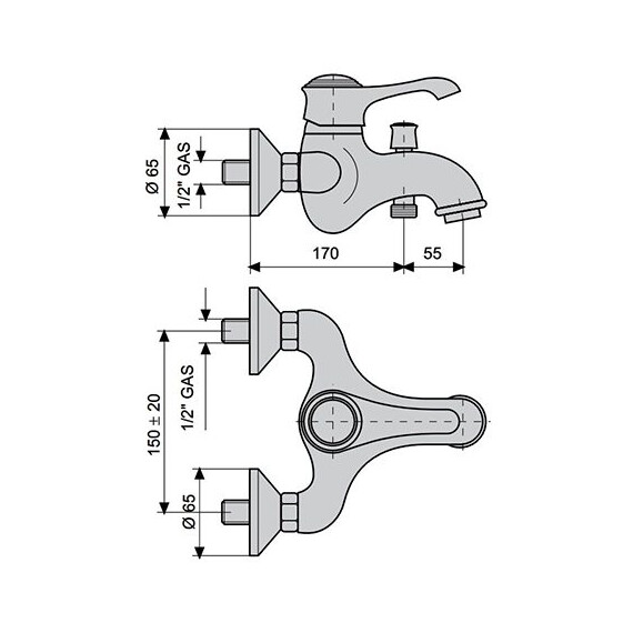 СМЕСИТЕЛЬ ДЛЯ ВАННЫ EMMEVI TIFFANY 6001 СМЕСИТЕЛЬ ДЛЯ ВАННЫ EMMEVI TIFFANY 6001