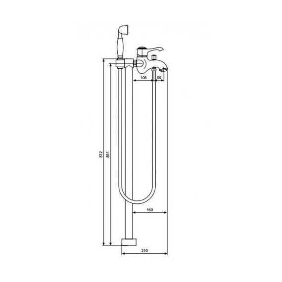 СМЕСИТЕЛЬ ДЛЯ ВАННЫ EMMEVI TIFFANY 600128
