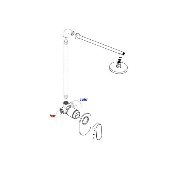 СМЕСИТЕЛЬ ДЛЯ ДУША WASSERKRAFT DONAU 5351