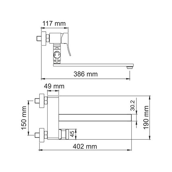 СМЕСИТЕЛЬ ДЛЯ ВАННЫ С ДЛИННЫМ ИЗЛИВОМ WASSERKRAFT EXTER 1602L СМЕСИТЕЛЬ ДЛЯ ВАННЫ С ДЛИННЫМ ИЗЛИВОМ WASSERKRAFT EXTER 1602L