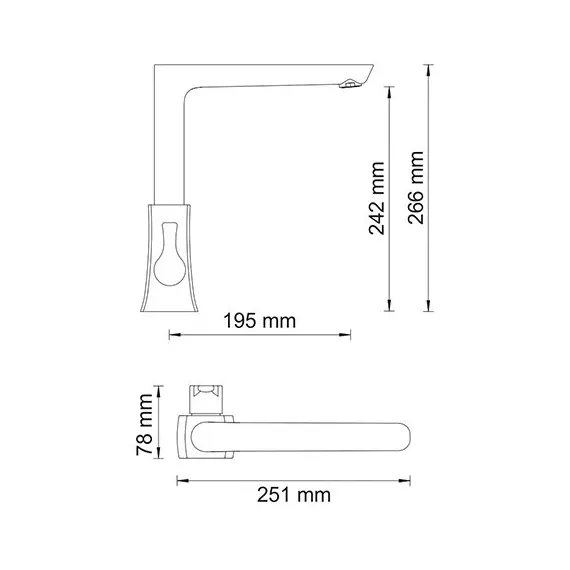 СМЕСИТЕЛЬ ДЛЯ КУХНИ С ПОВОРОТНЫМ ИЗЛИВОМ WASSERKRAFT BERKEL 4807