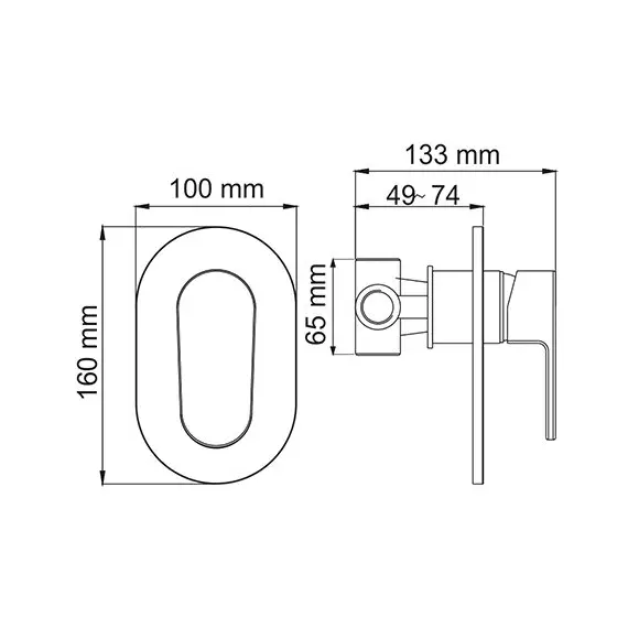 СМЕСИТЕЛЬ ДЛЯ ДУША WASSERKRAFT DONAU 5351