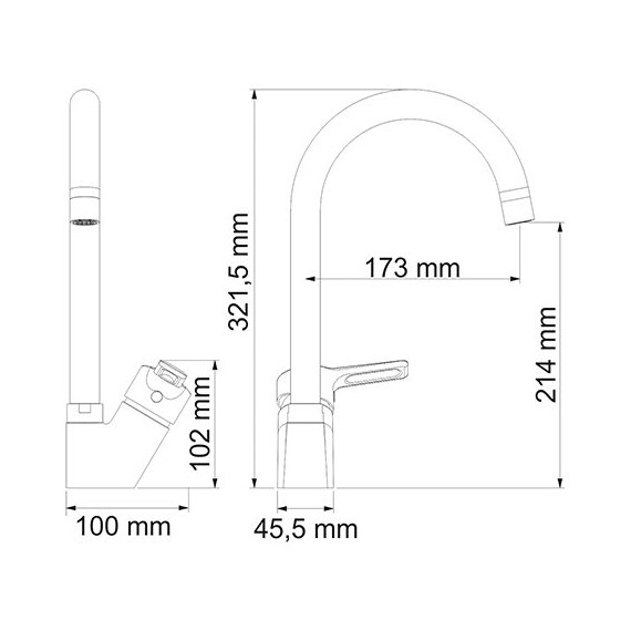 СМЕСИТЕЛЬ ДЛЯ КУХНИ WASSERKRAFT RUHR 24407