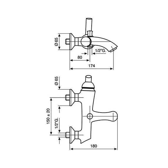 СМЕСИТЕЛЬ ДЛЯ ВАННЫ EMMEVI DAKOTA CR73001