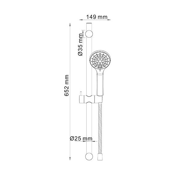ДУШЕВОЙ КОМПЛЕКТ 65,2 СМ WASSERKRAFT A064