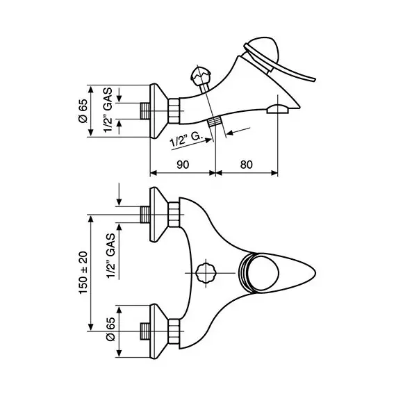 СМЕСИТЕЛЬ ДЛЯ ВАННЫ EMMEVI CHEOPE 5001
